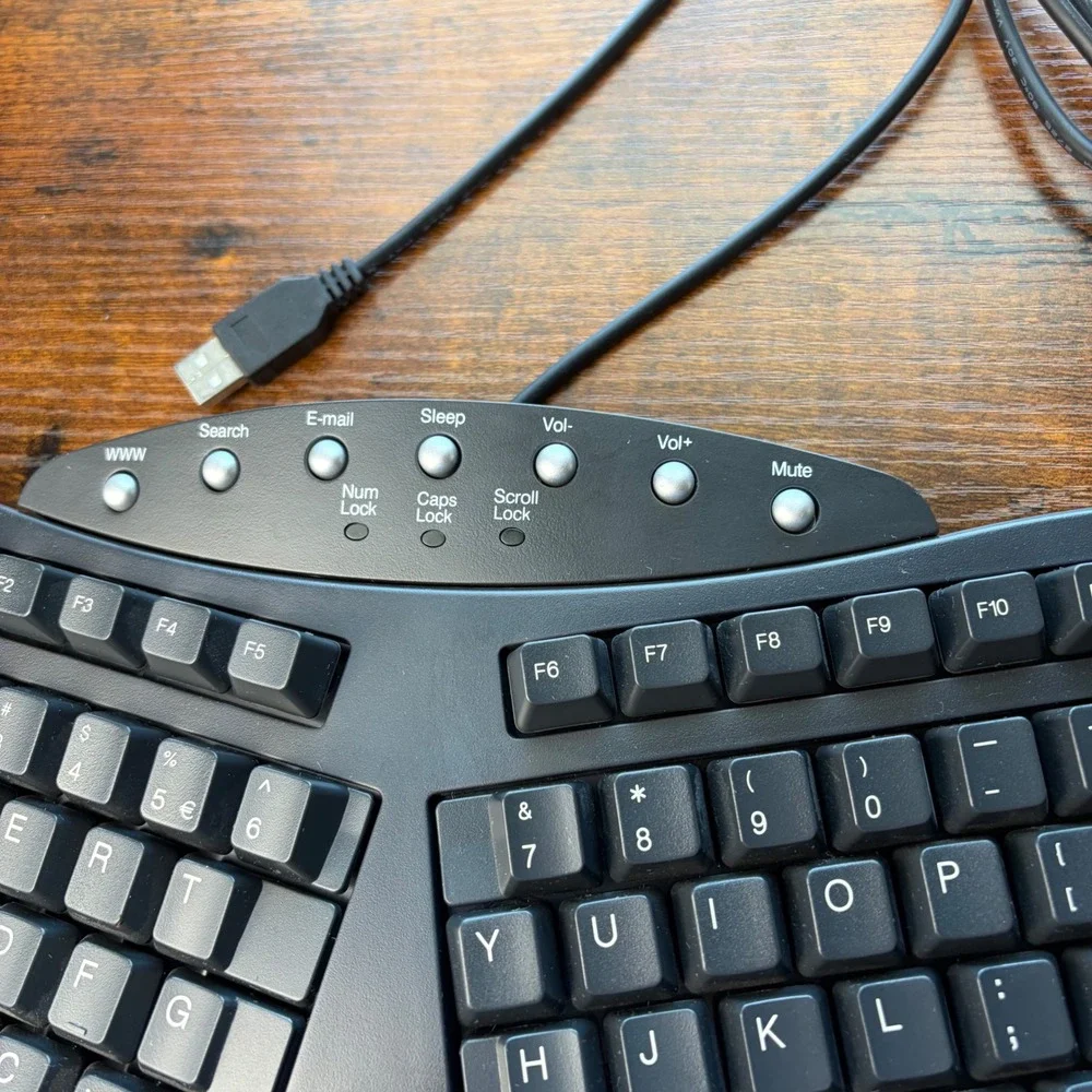 Perixx PERIBOARD-512 Ergonomic Split Keyboard Black USB Wired KU-9938